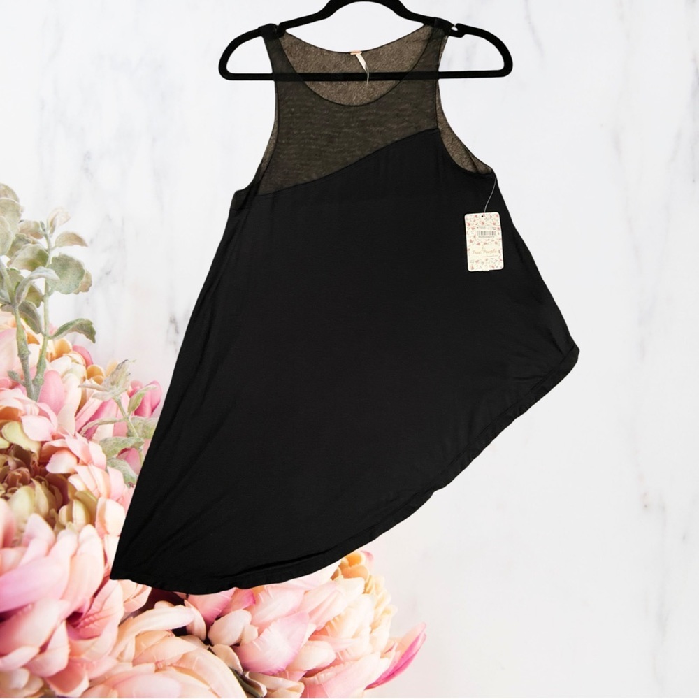 Free People Riley Chiffon Tank - Color Black - Size: Small - Picture 7 of 11